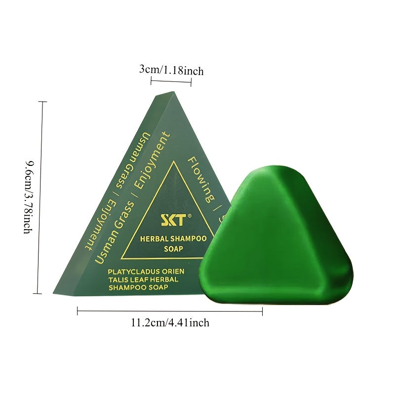 Nature Triangle Champú Sólido en Barra – Calmante y Fortalecedor para Todo Tipo de Cabello