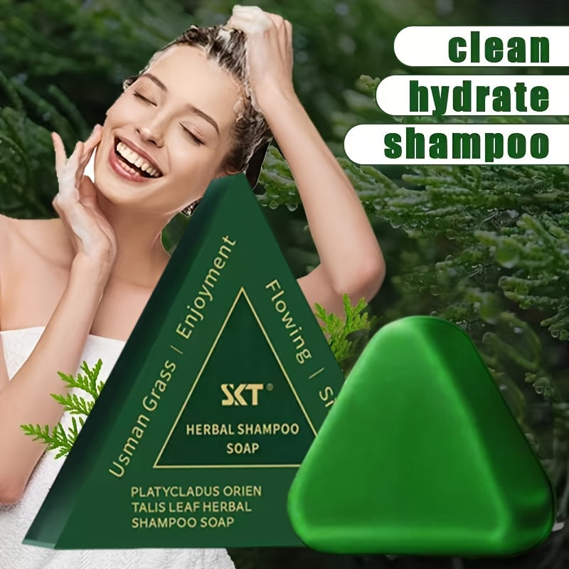 Nature Triangle Champú Sólido en Barra – Calmante y Fortalecedor para Todo Tipo de Cabello