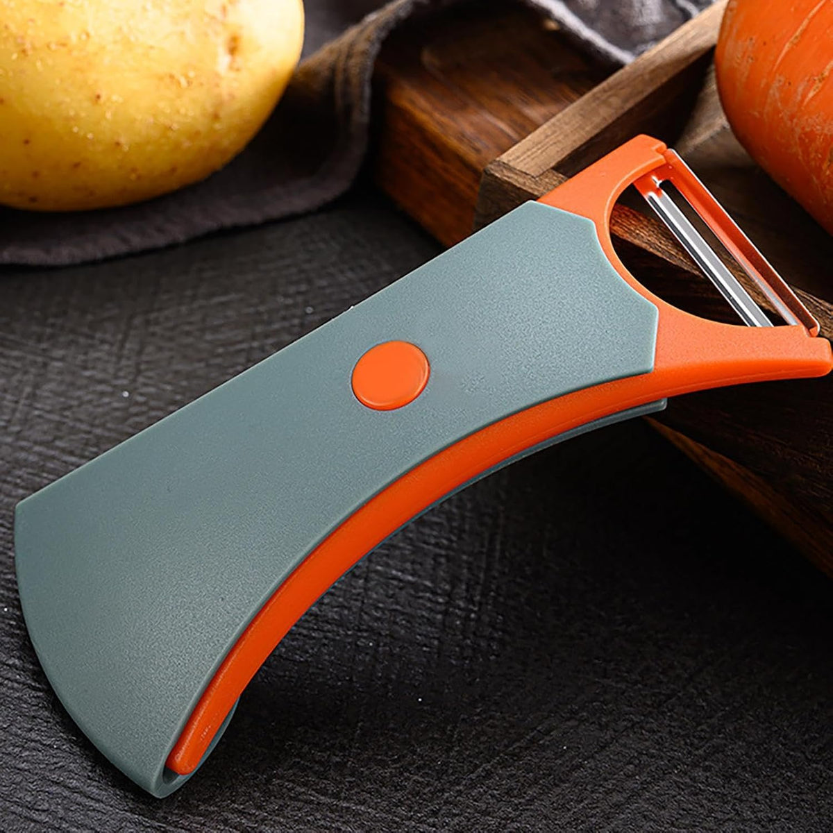 2-in-1 Fruit & Vegetable Peeler – Ergonomic Non-Slip Kitchen Gadget for Potato & Carrot