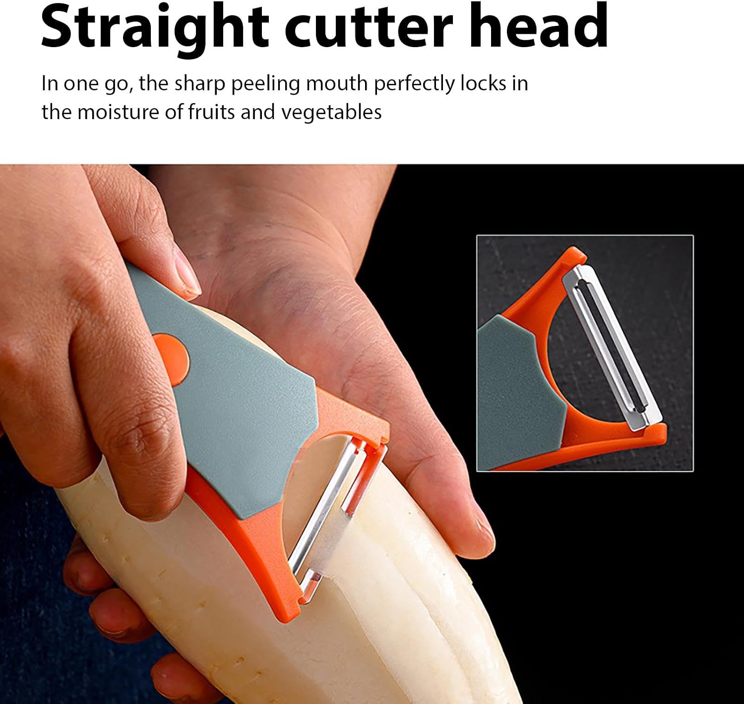 2-in-1 Fruit & Vegetable Peeler – Ergonomic Non-Slip Kitchen Gadget for Potato & Carrot