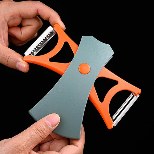 2-in-1 Fruit & Vegetable Peeler – Ergonomic Non-Slip Kitchen Gadget for Potato & Carrot