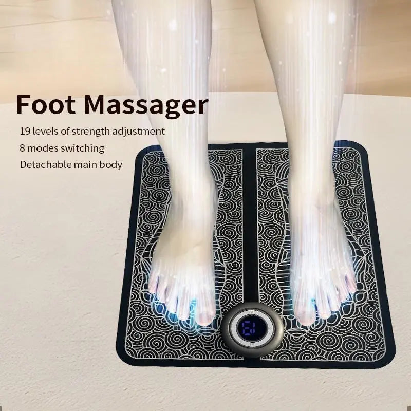 USB Rechargeable Foot Massager Mat – Portable, Odorless, Soothing Foot Relief Pad
