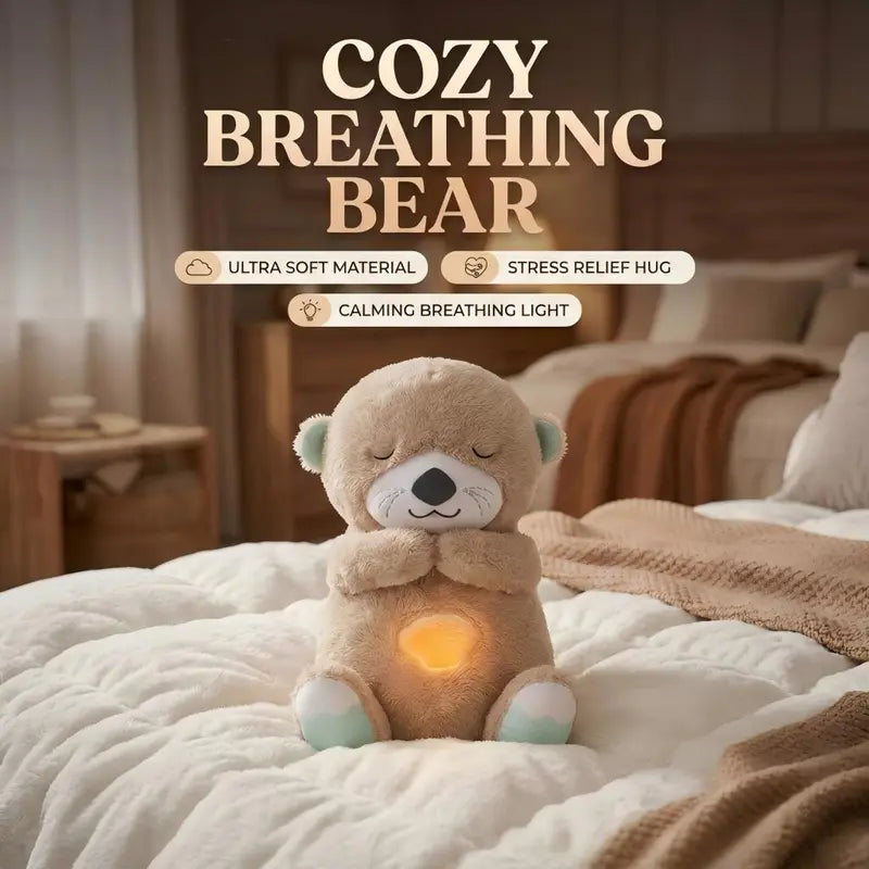 Breathing Otter Calming Pet Toy for Dogs & Cats – Music, Motion & Orange Light, 3 AAA Batteries