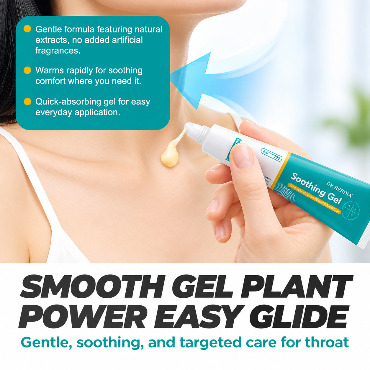 Throat Soothing Gel with Ginseng, Ginger & Mugwort for Gentle Care
