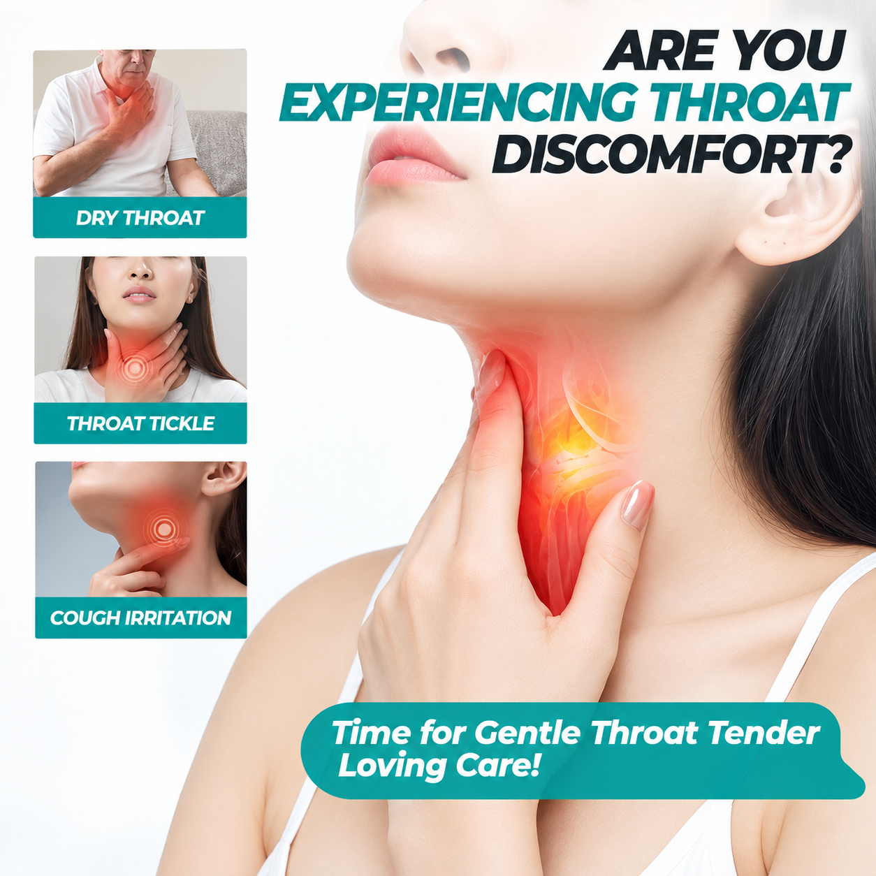Throat Soothing Gel with Ginseng, Ginger & Mugwort for Gentle Care