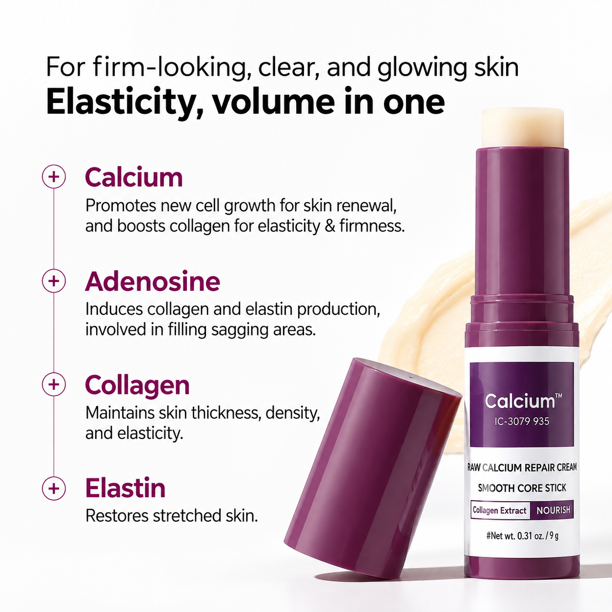 Calcium Multi Balm Eye Stick – Korean Collagen Eye Care, 9g