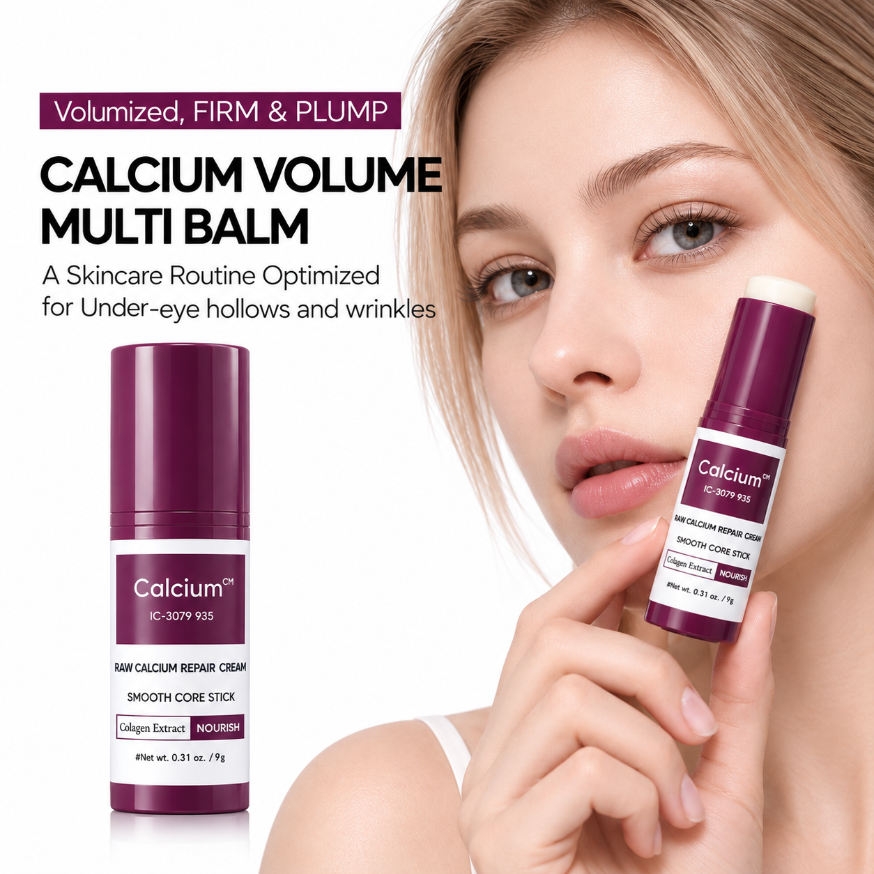 Calcium Multi Balm Eye Stick – Korean Collagen Eye Care, 9g